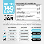 Pup Choice Probiotics para Perros - Digestión, Salud Intestinal y Heces Más Firmes | 1 Billón UFC, 6 Cepas con Calabaza, Papaya y Cúrcuma; Sabor a Ternera; 140 masticables blandos