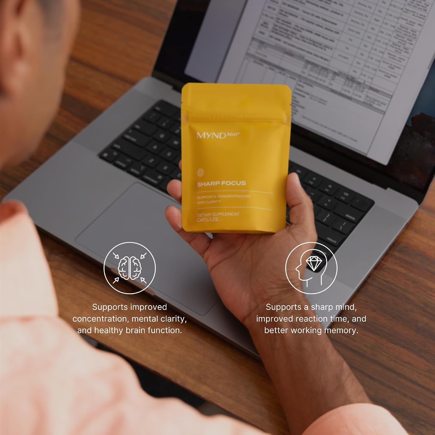 Nu Skin MYND360 Sharp Focus - 60 Cápsulas - Suplemento para Memoria y Concentración