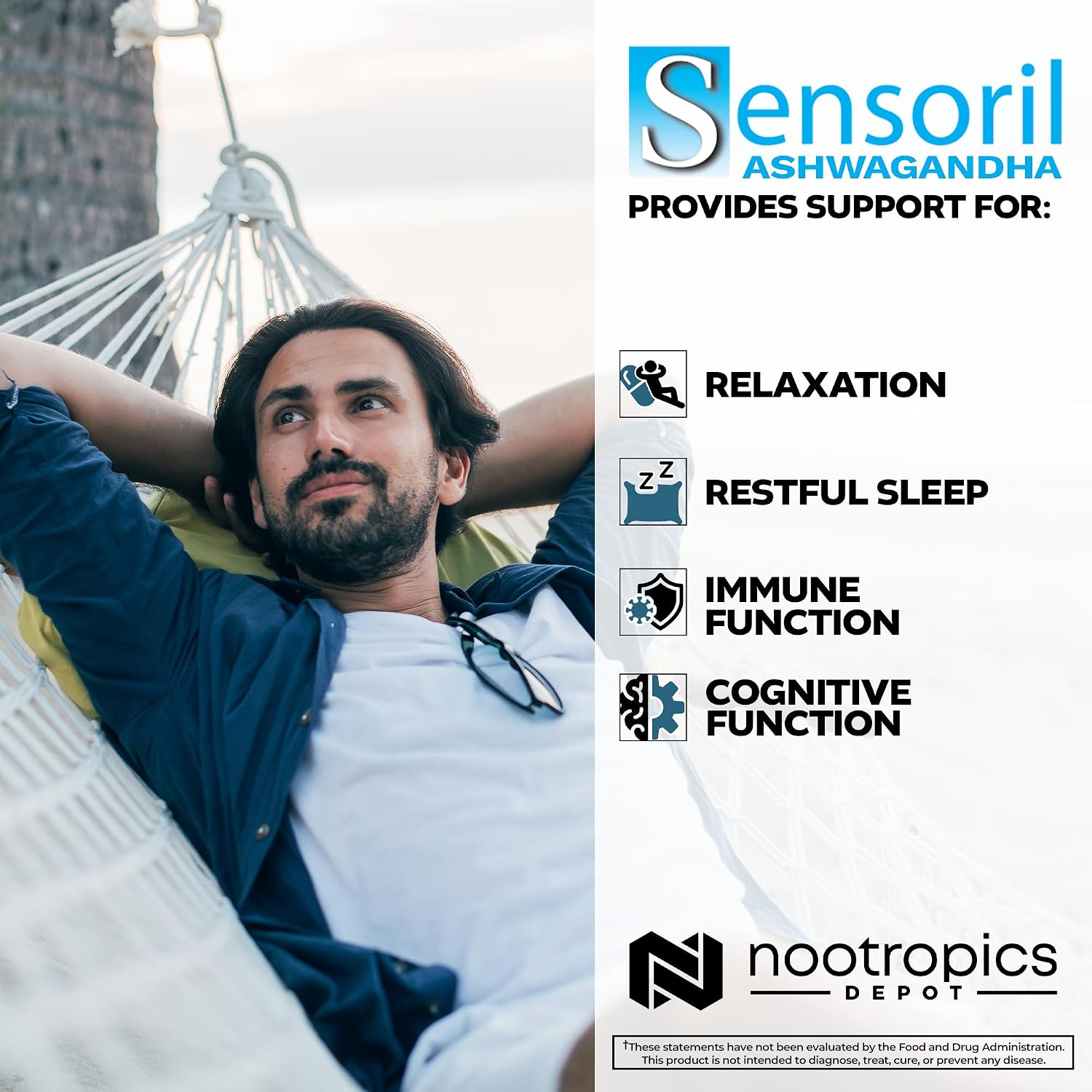 Nootropics Depot Sensoril Ashwagandha 125mg - 90 Cápsulas