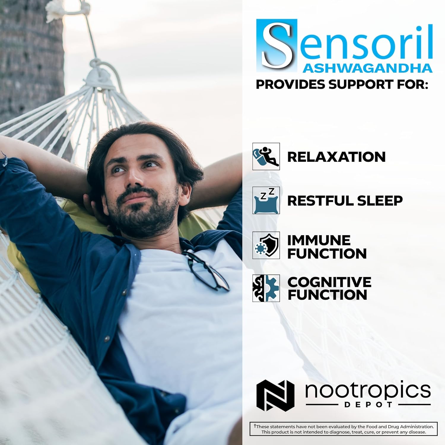 Nootropics Depot Sensoril Ashwagandha 125 mg Cápsulas, 180 unidades