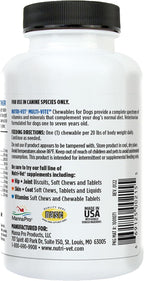 Nutri-Vet Multi-Vite Masticables Multivitamínicos para Perros Adultos - 60 Unidades
