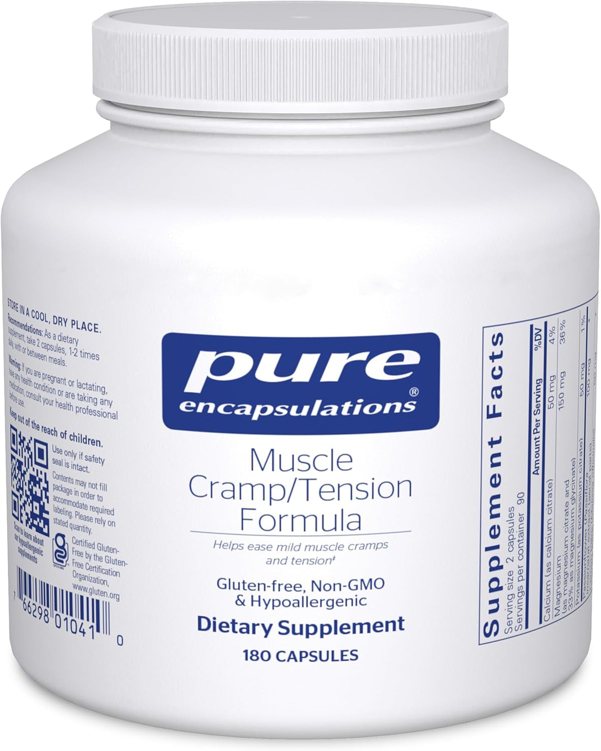 Pure Encapsulations Muscle Cramp/Tension Formula | Suplemento para Calambres Musculares y Tensión | 180 Cápsulas – Image 1