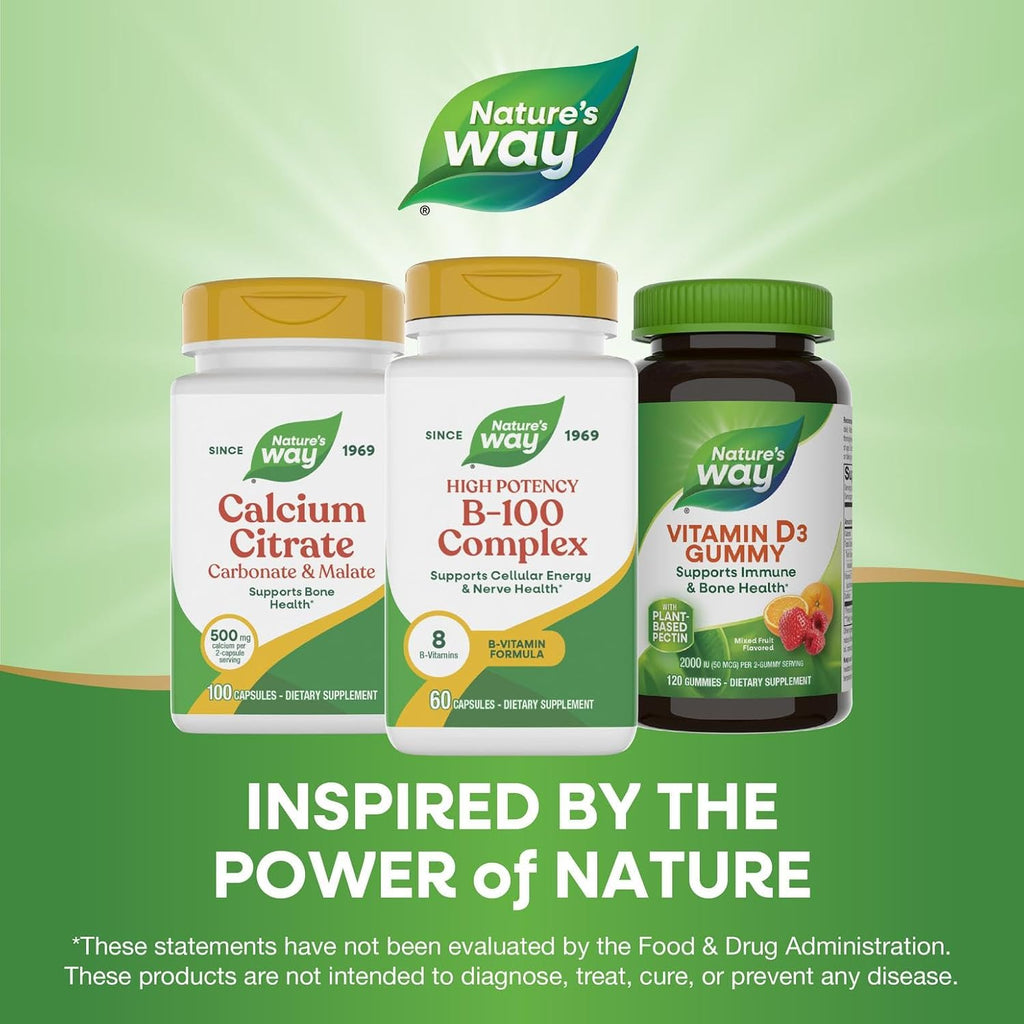 Nature's Way Complejo B-100 - 60 Cápsulas - Apoyo a la Energía Celular y Salud Nerviosa