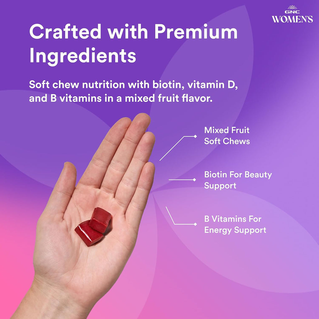 GNC Multivitamínico para Mujeres en Goma Masticable - Sabor Frutas Mixtas