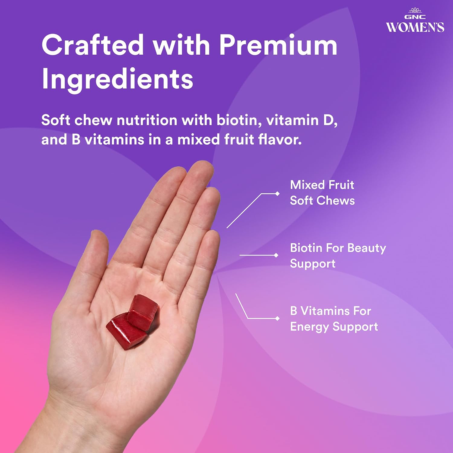 GNC Multivitamínico para Mujeres en Goma Masticable - Sabor Frutas Mixtas