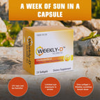 Nivagen Weekly-D Vitamina D3 50.000 UI (Colecalciferol) – 24 Cápsulas Blandas – Dosis Semanal
