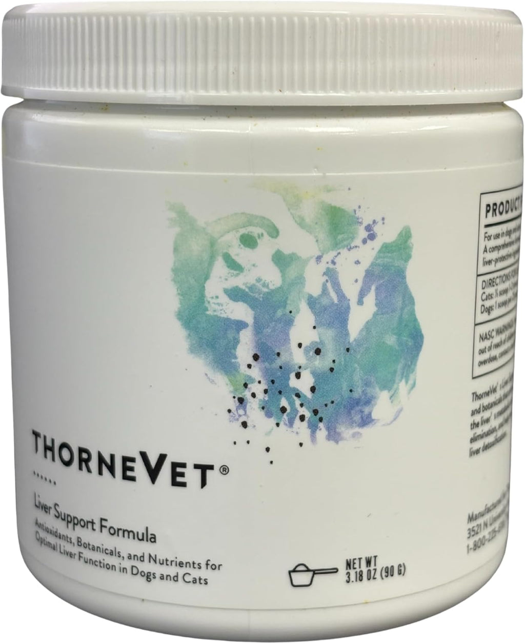 ThorneVET Liver Support Powder – Soporte Hepático para Pequeños Animales: Perros y Gatos, 90 Cucharadas