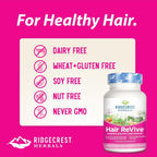 RidgeCrest Herbals Hair ReVive - Suplemento Capilar con Biotina, Vitamina C, Zinc y Cobre (120 Cápsulas, 30 Días)