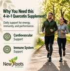 NEW ROOTS HERBAL Quercetin con Bromelina y Rutina - 90 Cápsulas Veganas