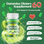 Gominolas de Bergamota Cítrica 1500 mg con Resveratrol y Niacina - 60 Gominolas Veganas