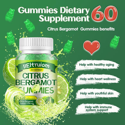 Gominolas de Bergamota Cítrica 1500 mg con – Bergamota cítrica: Rica en flavonoides como naringina y – Image 4