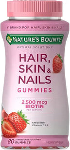 Nature's Bounty Gominolas de Biotina para Cabello, Piel y Uñas, 200 unidades
