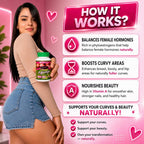 Bigger Hips & Booty – Aguaje Pills for Women 2 Pack (2 Month Supply) – Natural Estrogen Support for Curves, Bust & Body Shape – CurvyFruit Original