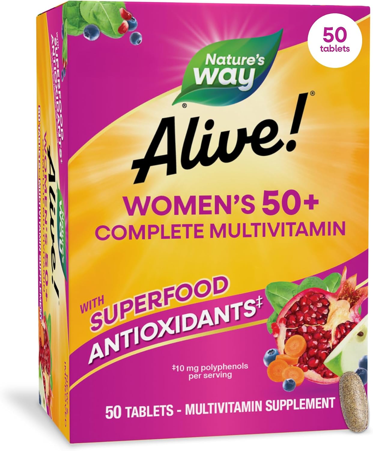 Nature's Way Alive! Multivitamínico Completo para Mujeres 50+