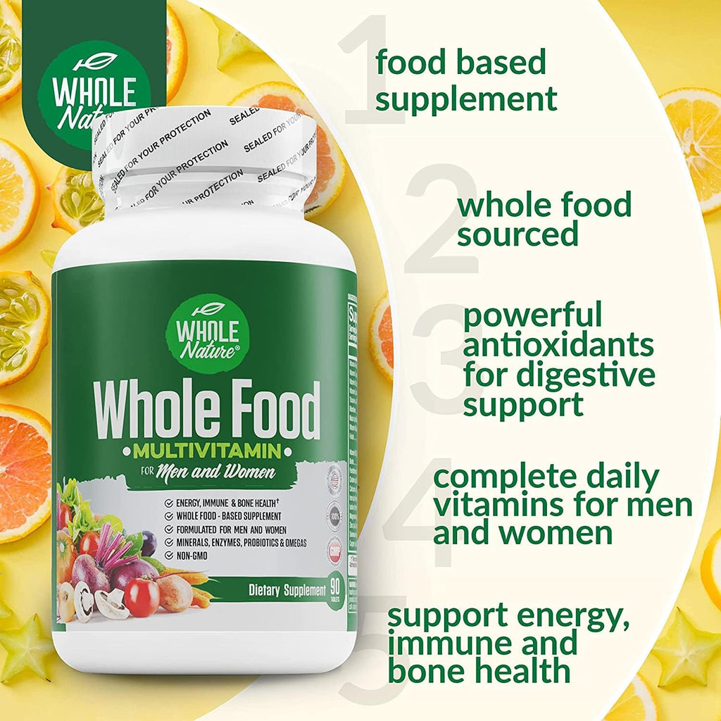 Multivitamínico Integral Hombre y Mujer - Alimentos Integrales + Enzimas, Probióticos y Omega-3 - 3 Unidades