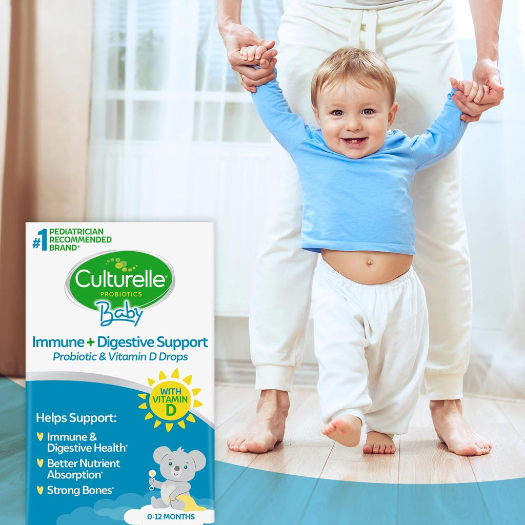Culturelle Baby Probióticos + Vitamina D Gotas, 30 días, 9 ml