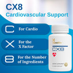 Xtendlife CX8 Suplemento para la Salud Cardiovascular con Vitamina K2 MK7, D3, Tocotrienoles y Espino Amarillo (30 días)