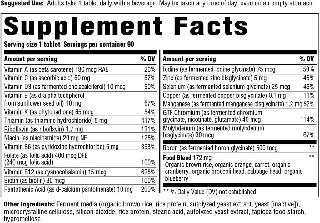 Daily Multivitamin without Iron - INNATE Response Formulas 60 Tablets