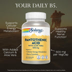 SOLARAY Ácido Pantoténico 500 mg - 100 Cápsulas