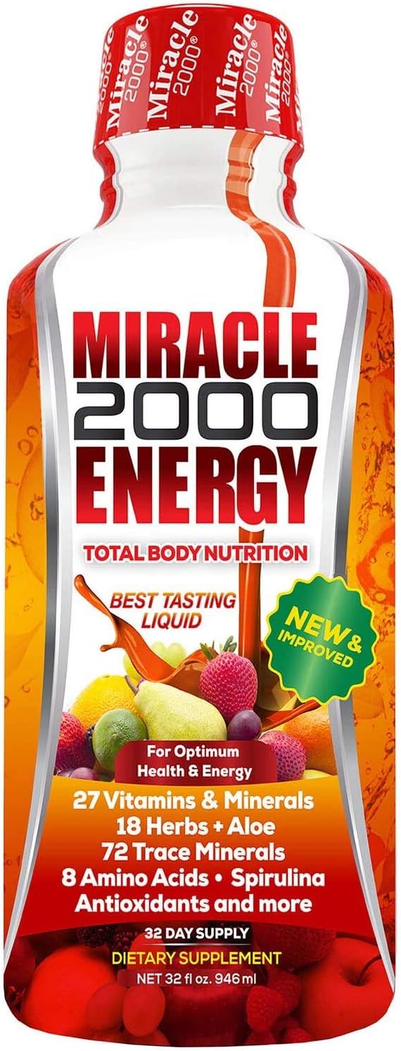 Miracle 2000: Complejo Multivitamínico y Mineral Líquido Completo con Aminoácidos y Antioxidantes