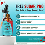 Free Sugar Pro Drops, FreeSugar Pro Blood Formula Support Supplement Liquid Drops - Maximum Strength, FreeSugarPro Health and Wellness All Natural Formula Drops (3 Pack)