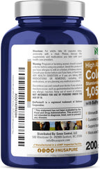 NusaPure Colostro 1050mg con 30% IgG y Bioperina - 200 Cápsulas