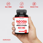 Fadogia Agrestis 600mg Extracto - 180 Cápsulas - Máxima Potencia - Vegano, Sin Gluten