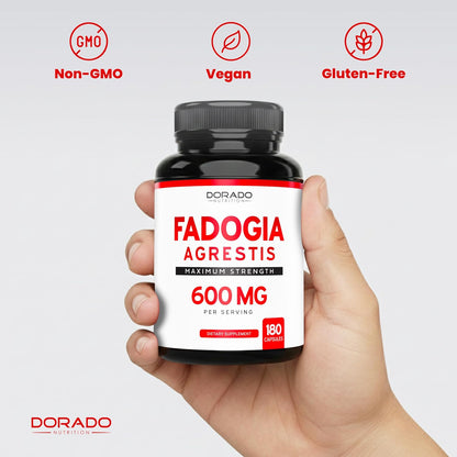 Fadogia Agrestis 600mg Extracto - 180 Cápsulas - Máxima Potencia - Vegano, Sin Gluten – Image 7