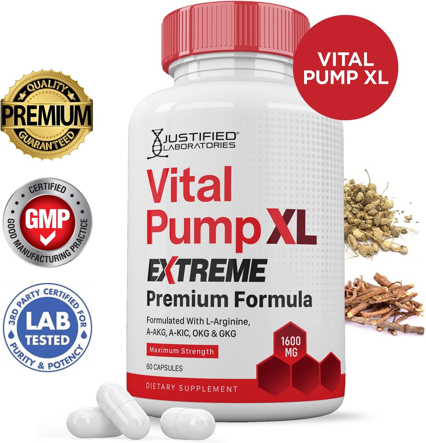 Vital Pump XL Extreme 1600MG - 120 Cápsulas (2 Envases)
