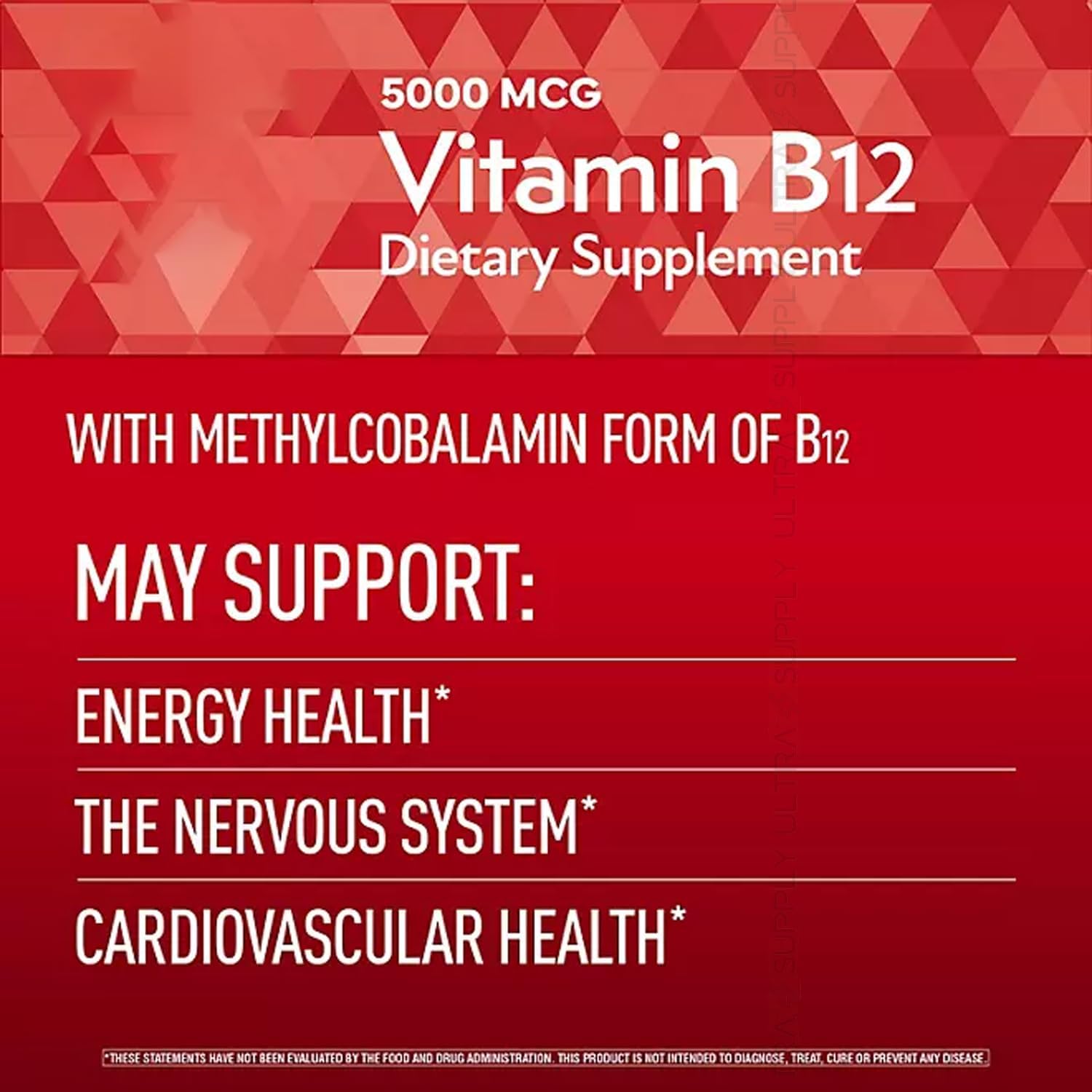 Members Mark Vitamina B12 5000 mcg – 300 Comprimidos Sublinguales de Disolución Rápida con Metilcobalamina (Sabor Cereza)