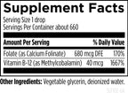 Designs for Health Gotas de B12 (Metilcobalamina) y Folato - 30 ml