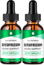Glucofreedom Drops, Suplemento Líquido para la Salud Sanguínea - Fórmula Natural Máxima Potencia (2 Envases)