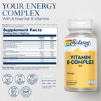 Solaray Complejo B 50 mg - Vitaminas B para Energía Celular y Metabolismo - 100 Cápsulas Veganas