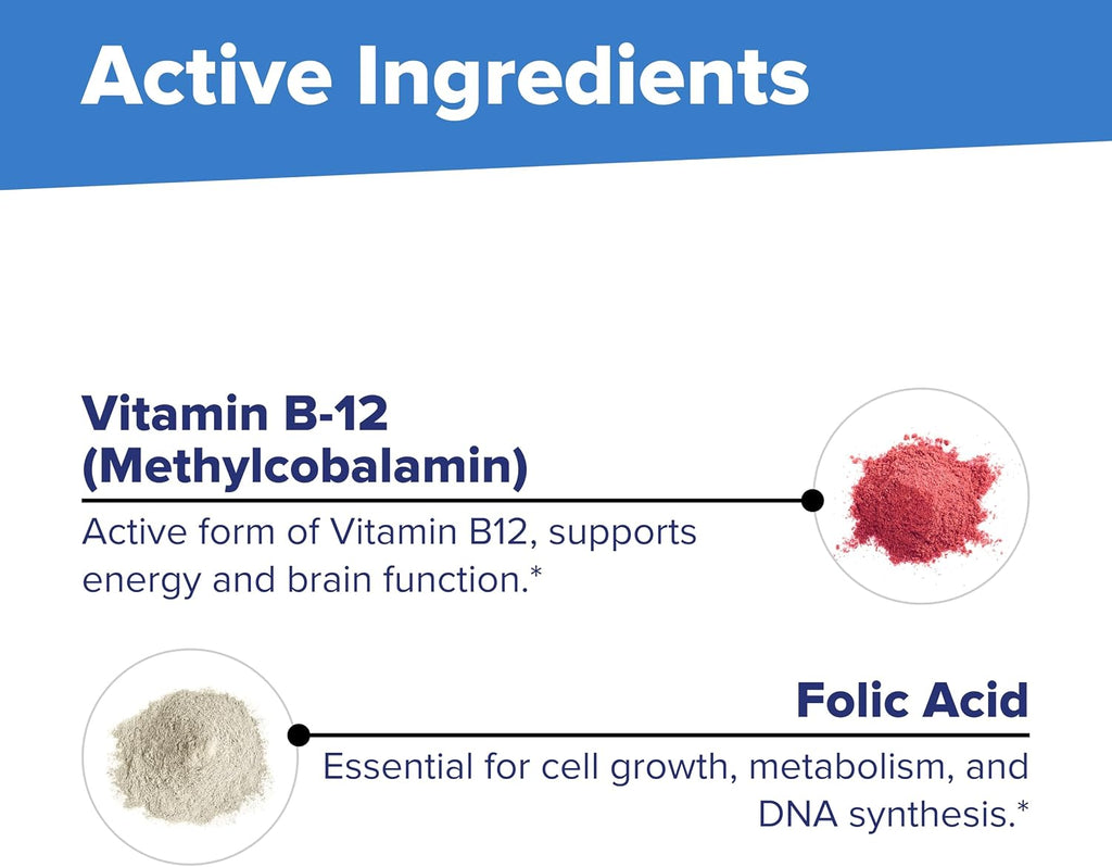 Superior Source No Shot Methylcobalamin B12 con Ácido Fólico - 60 Comprimidos Sublinguales