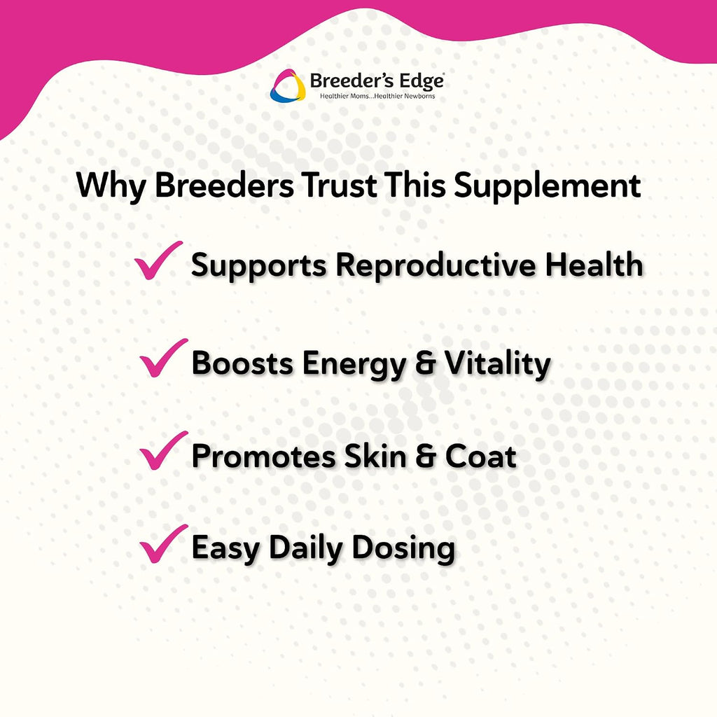 Breeder's Edge in Between for Her - Multivitamínico diario para perros y gatos reproductores - 360 comprimidos