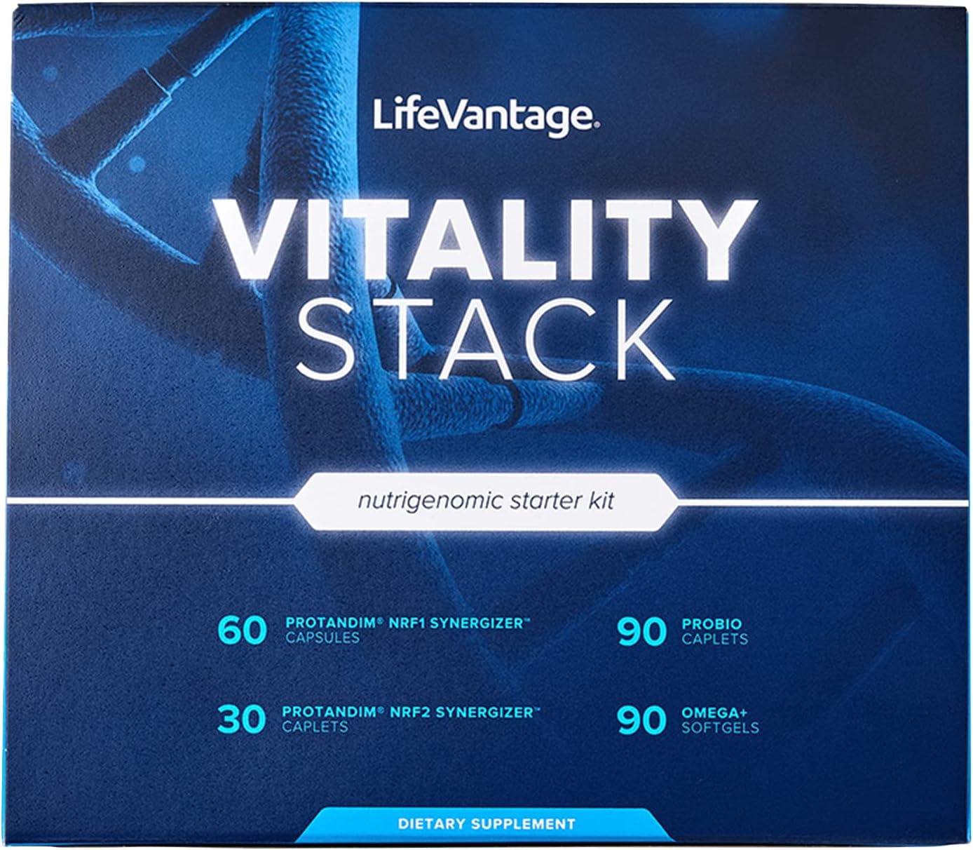 LifeVantage Vitality Stack Travel Kit - Protandim NRF1 + NRF2 Synergizer + Probio and Omega + Nutrigenomic Starter Kit