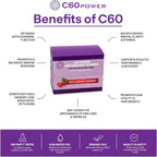 C60 Power Gummies - Gominolas de C60 Puro 99,99% - Antioxidante Natural para Energía y Claridad Mental - 30 Gominolas