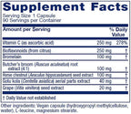 Vitanica VeinoBlend - Suplemento Circulatorio con Bromelina, Castaño de Indias, Centella Asiática, Rusco y Vitamina C - 90 Cápsulas