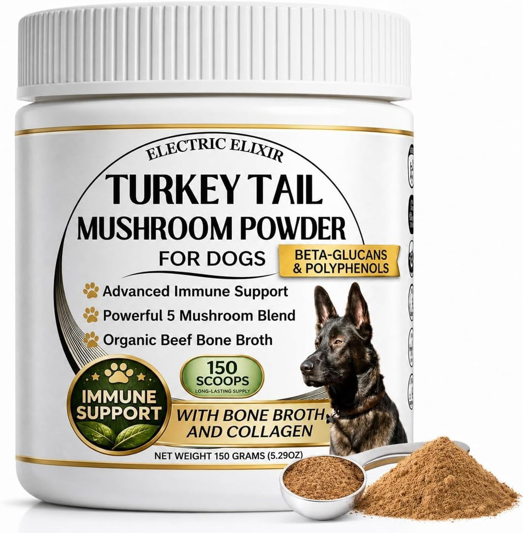 Turkey Tail Mushroom for Dogs - Suplemento de Hongos Orgánicos para Perros - 90 Chews Blandos