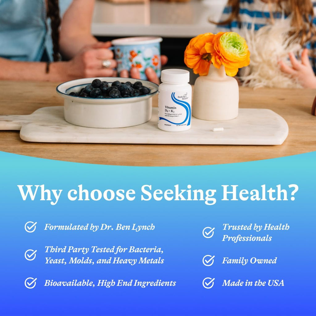 Seeking Health Vitamina D3 + K2 - 60 Capsules
