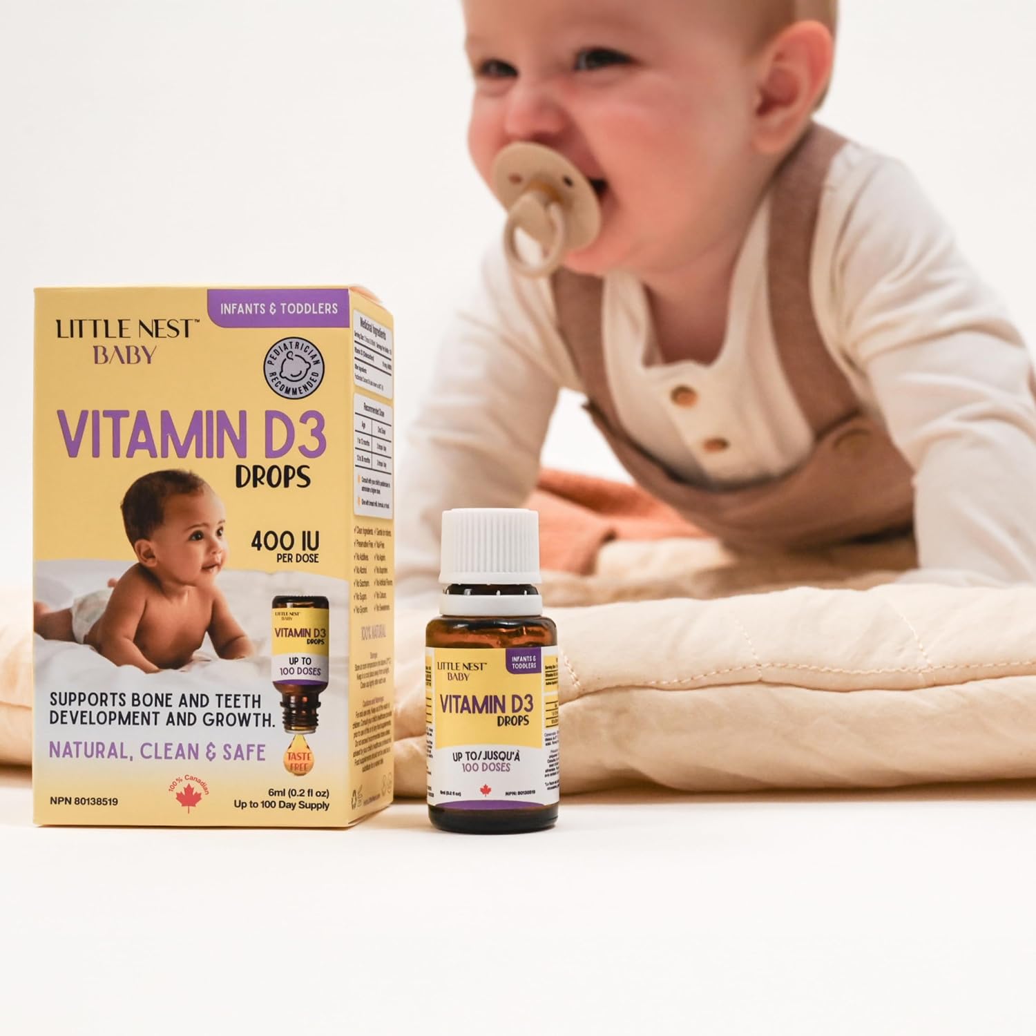 Baby Vitamin D3 Drops 400 UI – Gotas de Vitamina D3 para Bebés