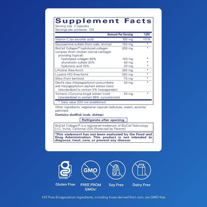 Pure Encapsulations Ligament Restore - 240 – Apoya el proceso de reparación natural del tejido conectivo. – Image 2