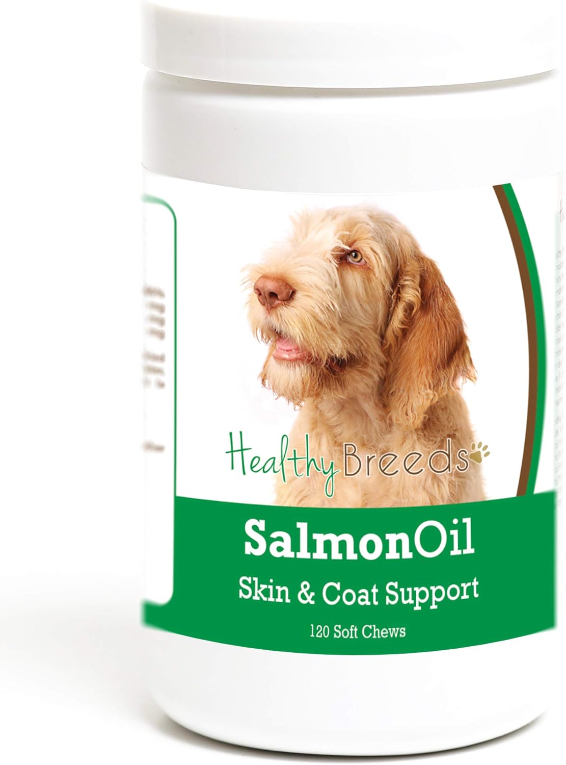 Healthy Breeds Salmon Oil Soft Chews - Snacks de Aceite de Salmón para Perros, 120 unidades