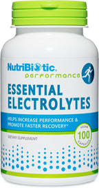 NutriBiotic Essential Electrolytes, 100 Capsules | Electrolytes with Vitamin C for Rehydration and Performance