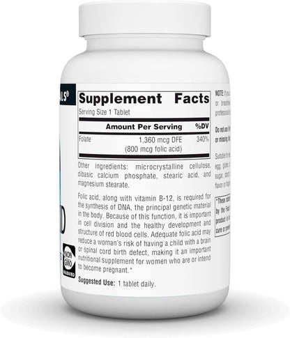 Source Naturals Ácido Fólico 800 mcg - 500 – El ácido fólico contribuye al metabolismo normal de la homocisteína. – Image 3