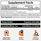 Nootropics Depot Rhodiola Rosea Cápsulas | 500mg | 3% Rosavins | 60 Cápsulas | Extracto Estandarizado