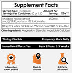 Rhodiola Rosea 500mg (3% Rosavins) 120 Cápsulas