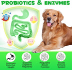 FSLHCY Probióticos para Perros, 180 Masticables con Enzimas Digestivas y Prebióticos - Sabor a Pato de Pekín