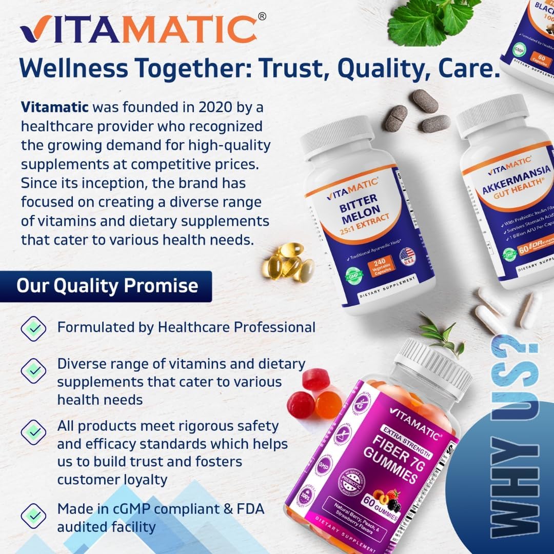 Vitamatic Melón Amargo – Extracto Concentrado 25X – Cápsulas Vegetarianas – 240 Unidades