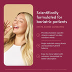 Bariatric Advantage Chewable Ultra Solo Sin Hierro - Multivitamínico Diario para Pacientes de Cirugía Bariátrica - 30 Comprimidos Sabor Cítrico